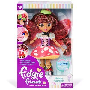 Fidgie Friends Fairie Garden, Butterfly-Winged Fashion Doll Mushroom Skirt